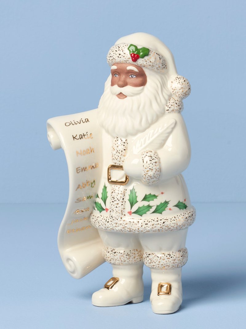 2025 African American Santa With List Figurine